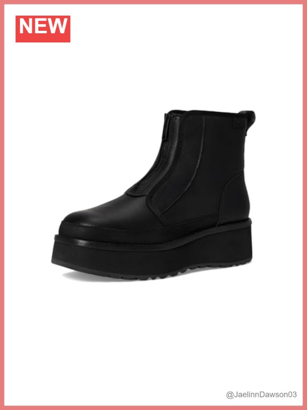 UGG Women's Cityfunc Zip Water Resistant Suede Leather Combat Boots Mid-Calf
